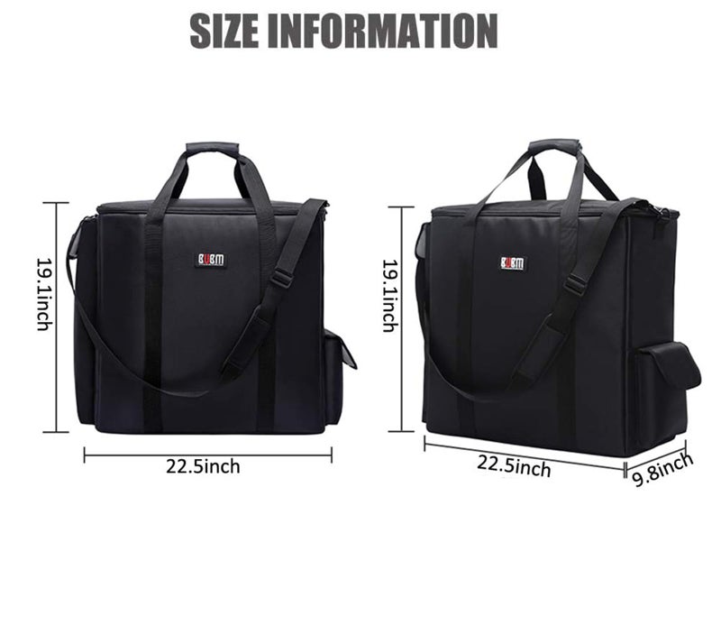 BUBM Desktop Computer Carrying Case, Padded Nylon Carry Tote Bag for Transporting Computer Tower PC Chassis, Keyboard, Cable and Mouse - Image 4